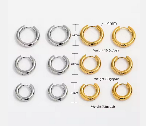 Chunky Hoop Earrings
