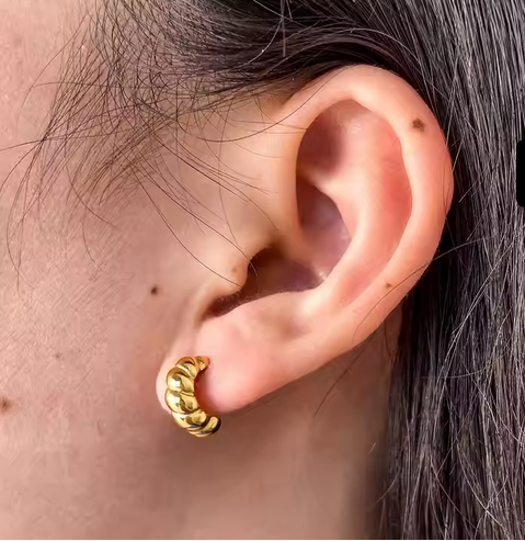 Mini Croissant Earrings