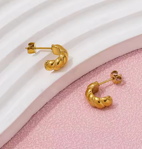 Mini Croissant Earrings